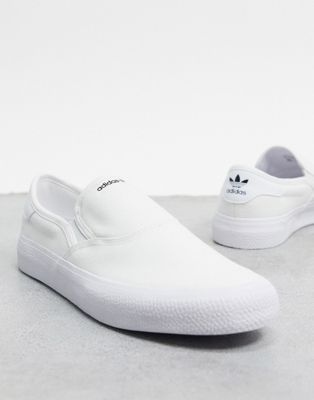 adidas white slip on trainers