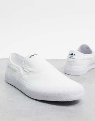 adidas slip on trainers white