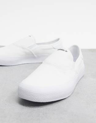 adidas white slip on trainers