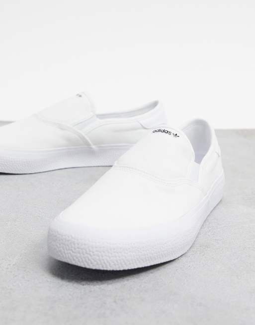 Adidas slip on trainers white sale