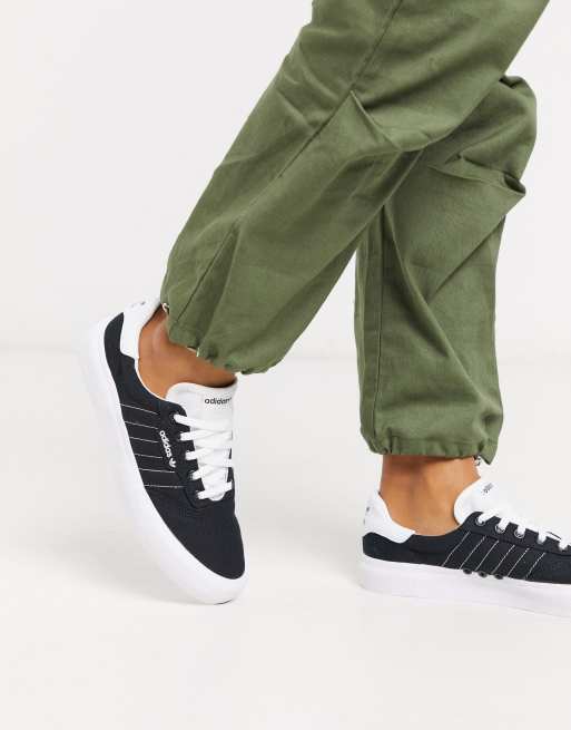 Adidas originals 3mc trainers in black and on sale white