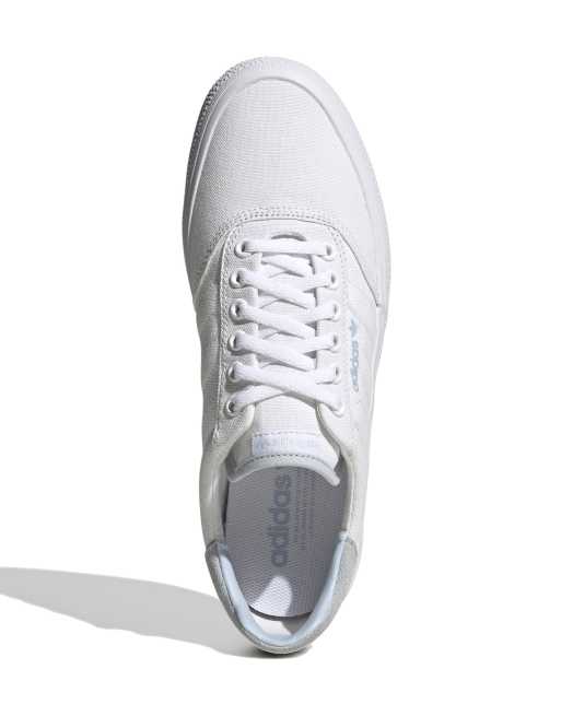adidas gazelle silver green womens Adidas 3MC Vulc Sneakers White/White
