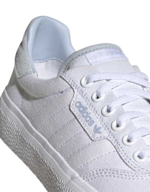 adidas gazelle silver green womens Adidas Originals 3MC Vulc Low Canvas Trainers GZ3621 White UK7/US7.5/EU40.5  – VintageTrainers main image 1