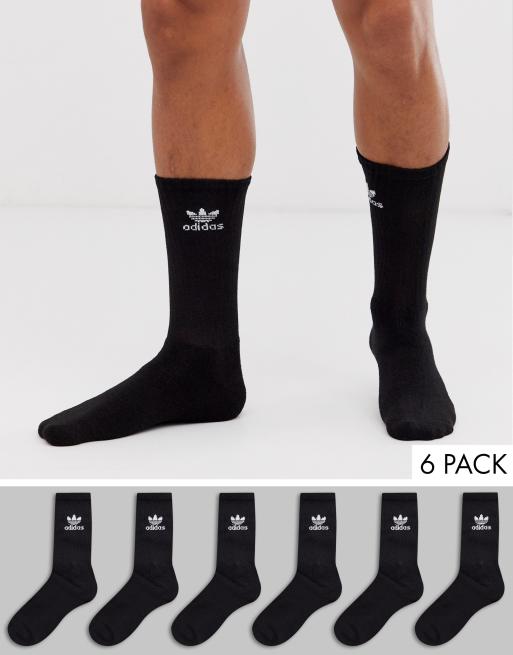 Adidas crew socks black sale