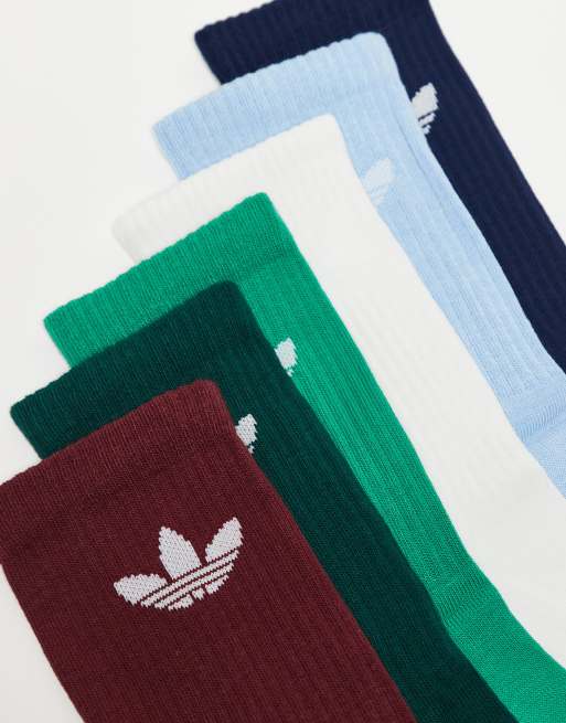 adidas Originals 6 pack crew socks in multi, 3 of 3
