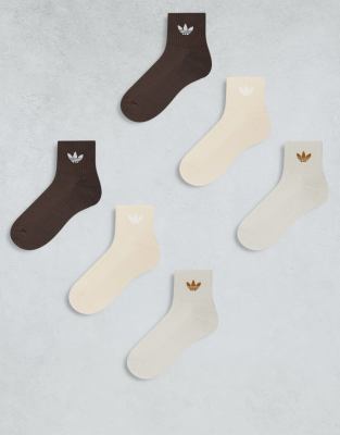 adidas Originals adidas Originals 6 pack mid ankle socks in multi