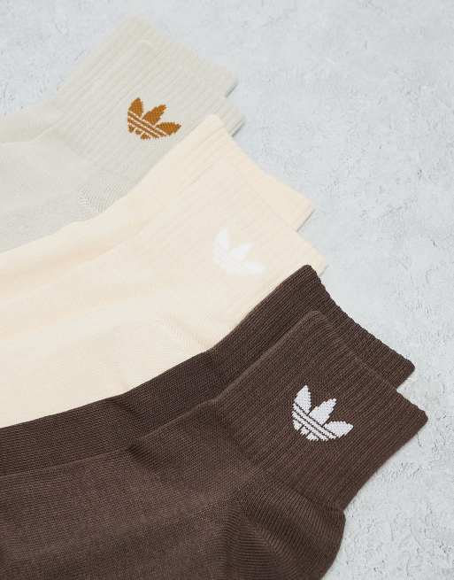 adidas Originals 6 pack mid ankle socks in multi, 3 of 3