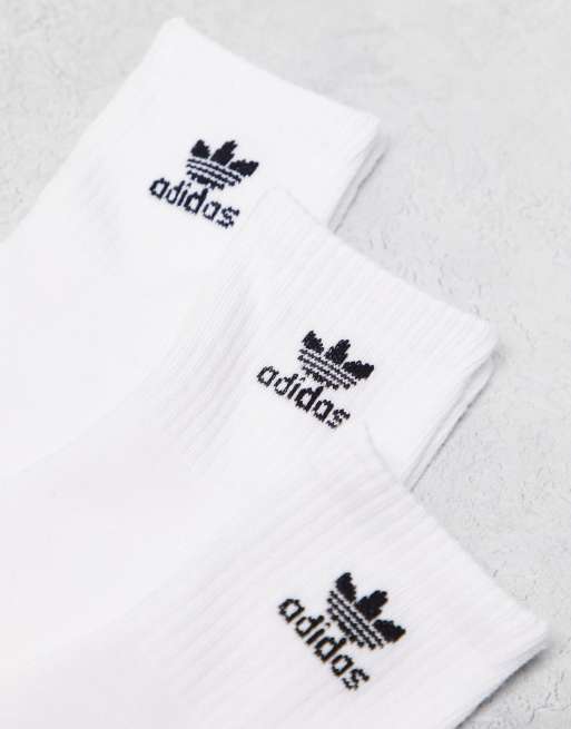 adidas Originals 6-pack quarter socks in white