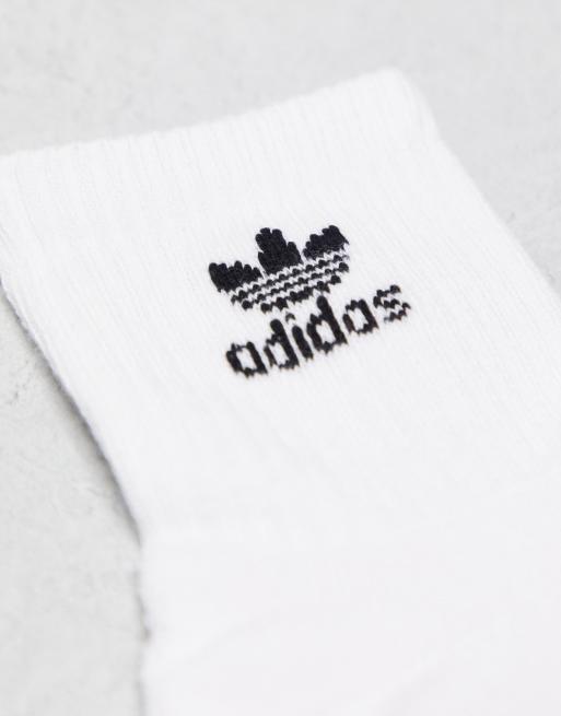 adidas Originals 6-pack quarter socks in white