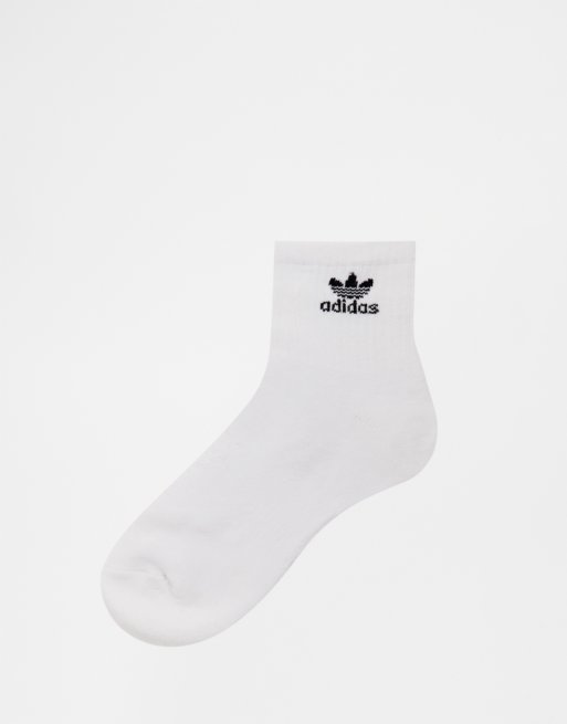 adidas Originals pack quarter socks in white ASOS
