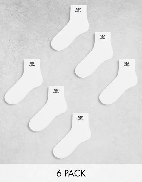 adidas Originals 6-pack quarter socks in white - view 1