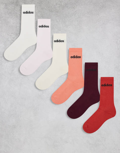 adidas Originals 6 pack socks in brown - view 1