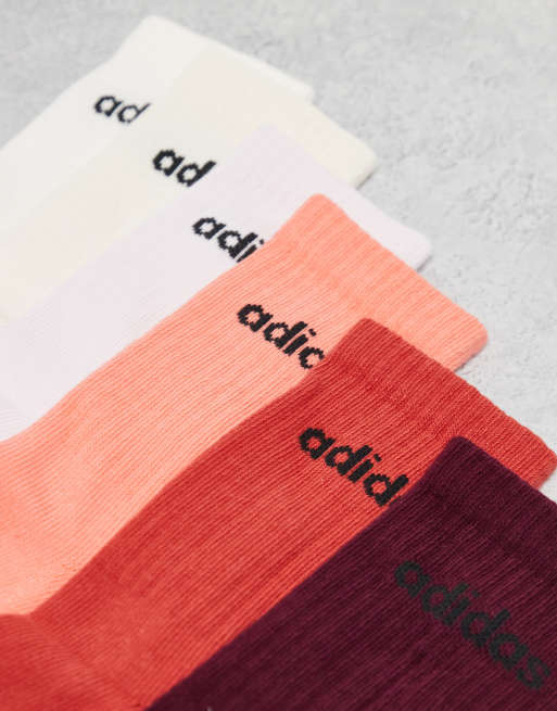 adidas Originals 6 pack socks in brown, 2 of 3