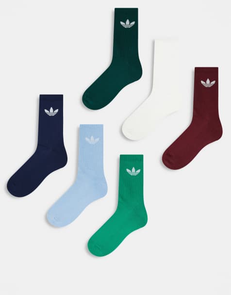 adidas Originals 6-pack strumpor med rund halsringning i flerfärgade - view 1