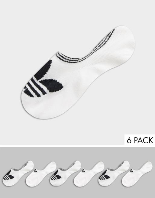 Trefoil No-Show Socks 6 pairs - White, unisex Lifestyle