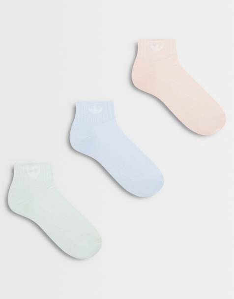 adidas Originals 6-pak Trefoil ankelsokker i pastelfarver - view 1