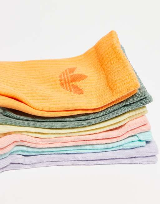 adidas Originals – 6er-Pack Crew-Socken in Pastellfarben, 3 von 3