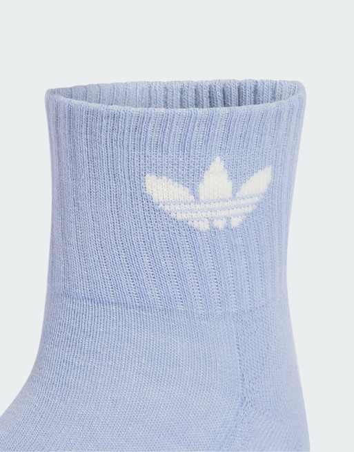 adidas Originals – 6er-Pack Knöchelsocken in Chalk-Blau/Wonder Mauve, 3 von 3