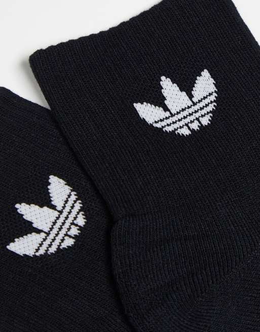 adidas Originals – 6er-Pack Knöchelsocken in Schwarz mit Dreiblatt-Logo, 3 von 4