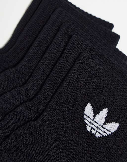 adidas Originals – 6er-Pack Knöchelsocken in Schwarz mit Dreiblatt-Logo, 4 von 4