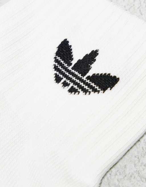 adidas Originals – 6er-Pack Knöchelsocken in Weiß mit Dreiblatt-Logo, 2 von 4