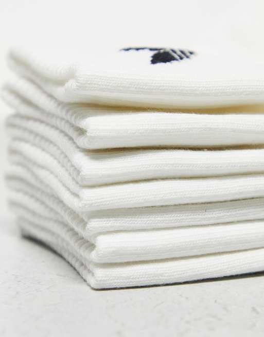 adidas Originals – 6er-Pack Knöchelsocken in Weiß mit Dreiblatt-Logo, 3 von 4