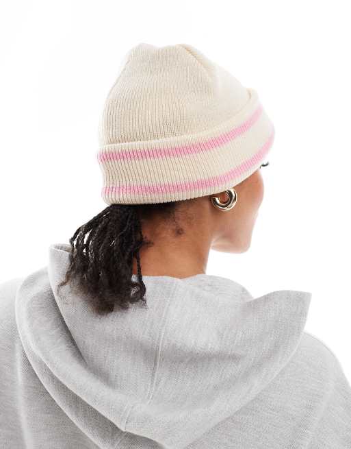adidas Originals 70s beanie in beige and pink | ASOS display picture 2