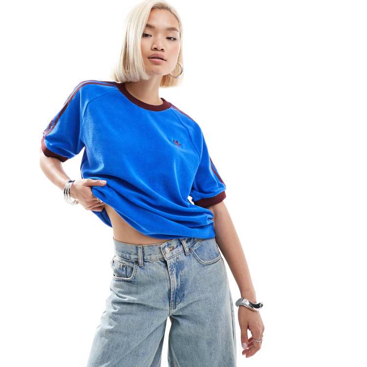 adidas Originals 70s Cali t-shirt in blue | ASOS
