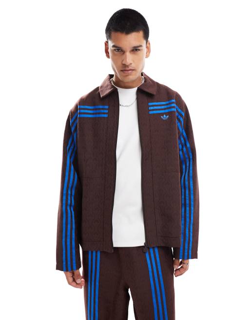 adidas Originals 70s club jacket in brown