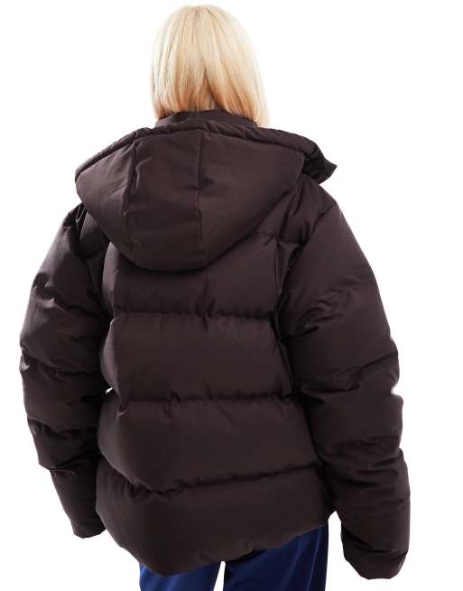 adidas Originals 70s premium puffer coat in brown | ASOS