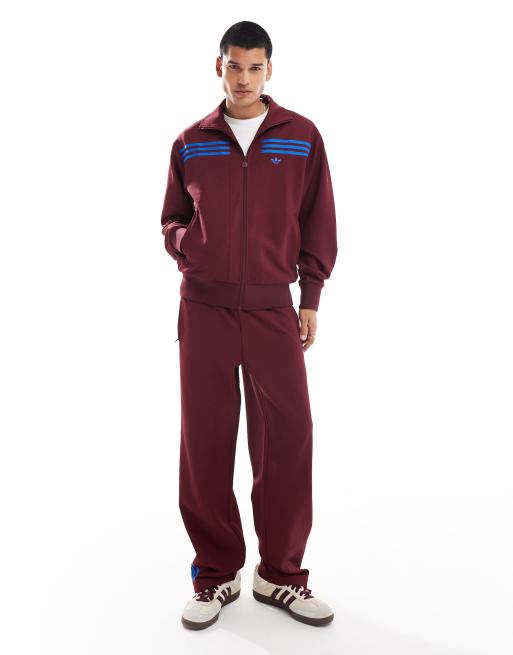 Adidas Originals Maroon Adidas Tracksuit Jogging Adidas Adidas
