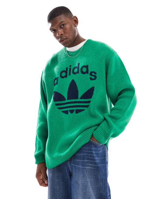 adidas Originals 70s – Zielona bluza z okrągłym dekoltem