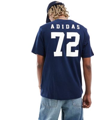 adidas Originals ’72 t-shirt in navy
