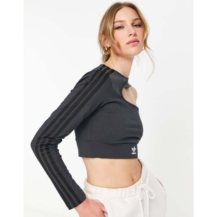 Adidas Crop Top - Athletic Sporty Minimal 90's Grunge Cropped Tank Black  White Women's Size Extra Small…