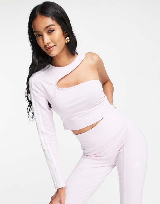 Adidas pink sales crop top