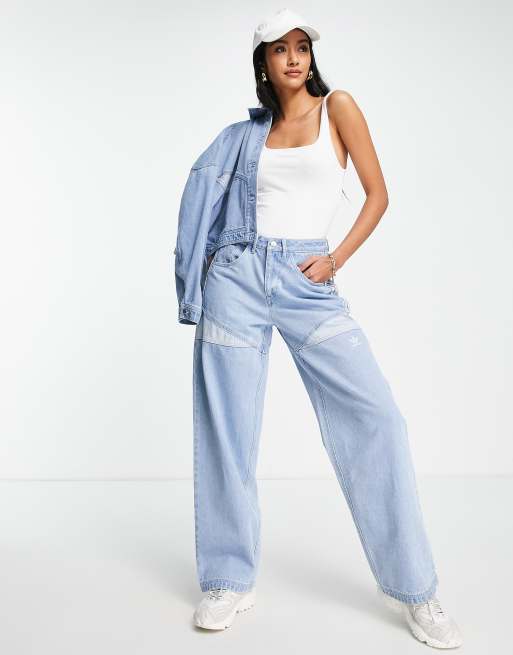 adidas Originals 80s Aerobic jeans in blue ASOS