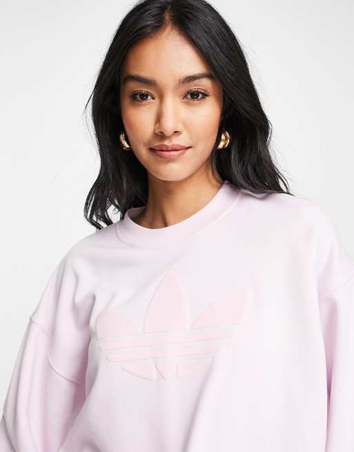 Adidas originals oversized sweatshirt in best sale dusky pink