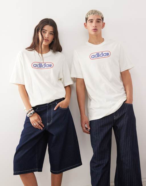 adidas Originals 80's logo graphic t-shirt in cream | ASOS