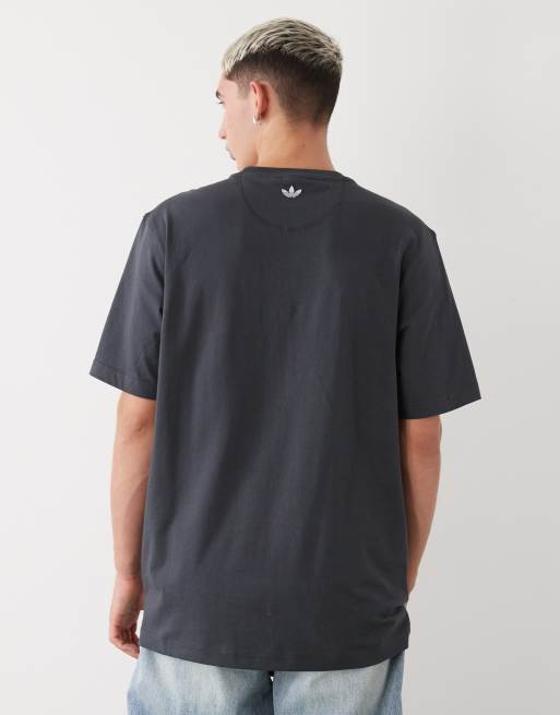 adidas Originals 80's logo graphic t-shirt in washed black