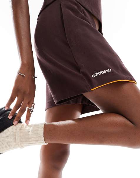 adidas Originals 80s skort in shadow brown - view 1
