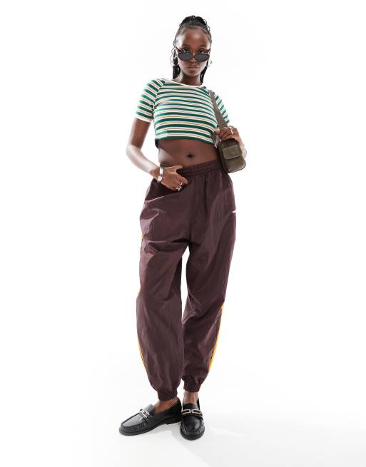 adidas Originals 80s Sport ribbed striped baby tee in multi