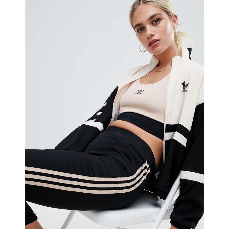 Adidas Originals Aa 42 Cuffed Joggers In Black And Beige ASOS