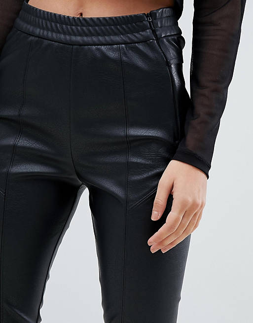 Octrooi Vergoeding plus adidas Originals Aa-42 Faux Leather Pants In Black | ASOS