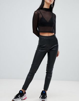 adidas leather trousers