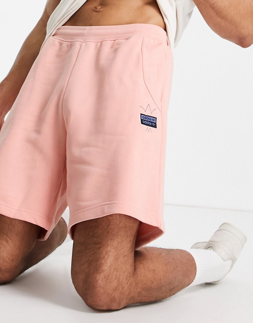 ADIDAS ORIGINALS ABSTRACT SHORTS IN DUSTY PINK,GN3287