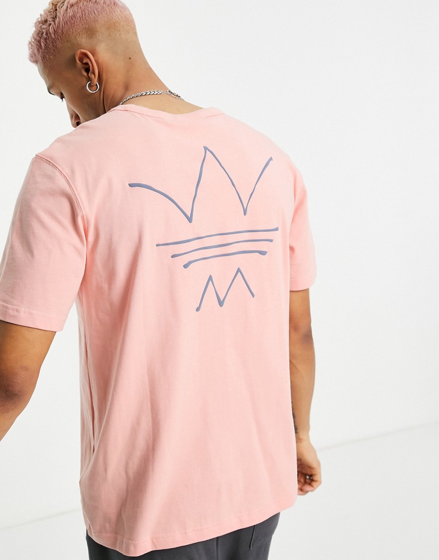 Adidas Originals Abstract T-shirt In Dusty Pink