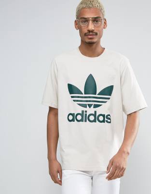 vegne Bare gør Lade være med adidas Originals AC Boxy T-Shirt With Trefoil Logo In Beige BK7172 | ASOS