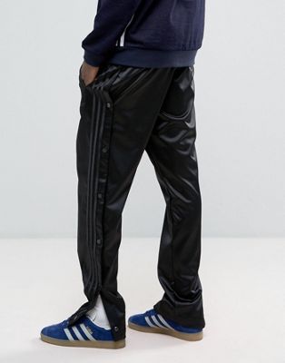 adidas originals joggers with poppers black