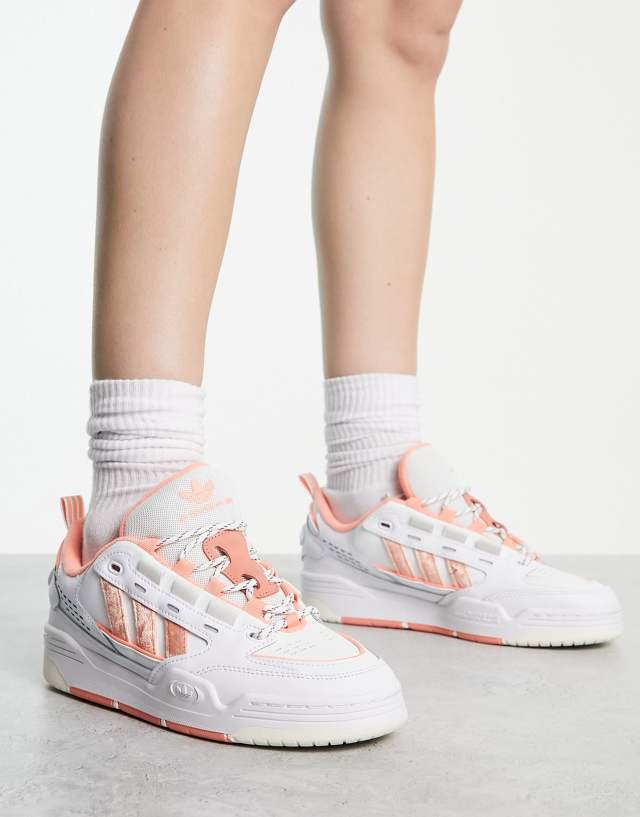 adidas Originals ADI 2000 sneakers in white and pink