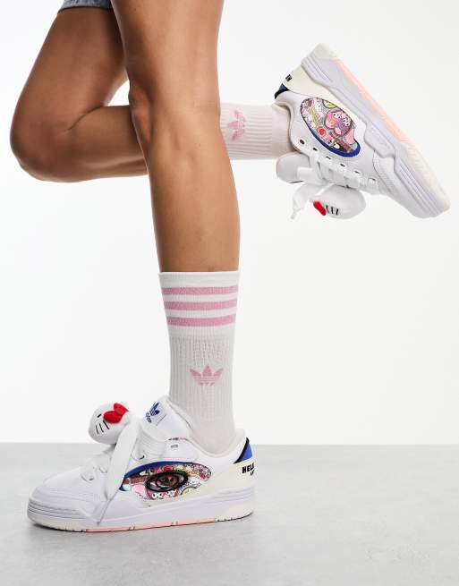 adidas adidas Originals x Hello Kitty Tee Dress Legging Set - White